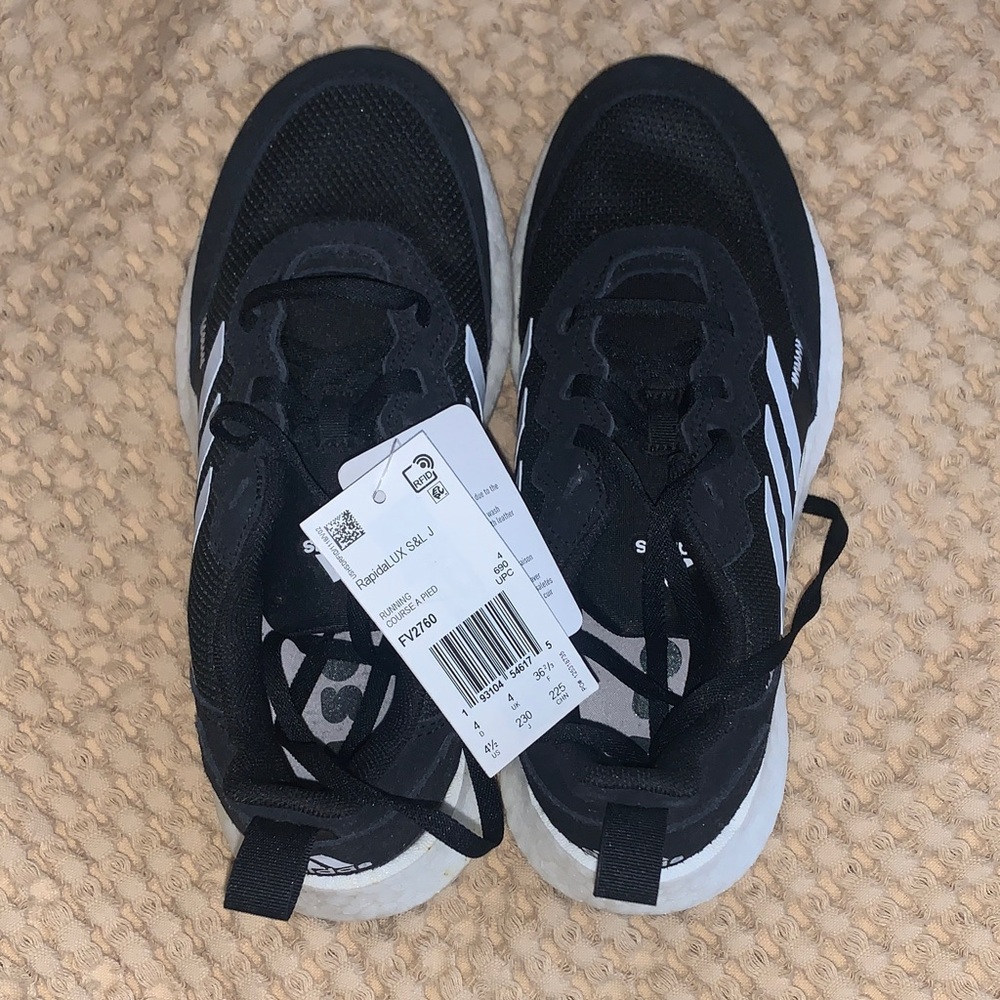 Adidas Kids Black and White Sneakers
